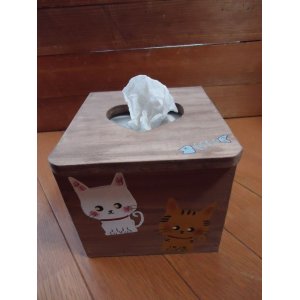 画像: トイレットペーパーBOX・ネコ